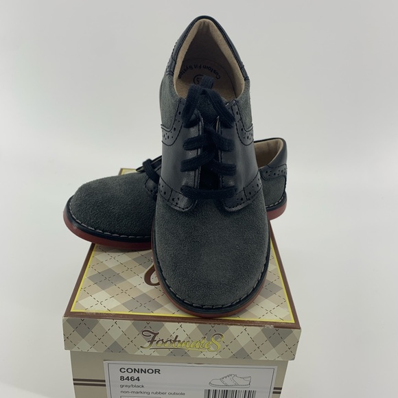 FootMates Connor boys size 8.5 grey/black - Picture 1 of 4